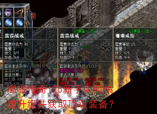 嘟嘟传奇176新手如何快速升级并获取顶级装备? 嘟嘟传奇176新手如何快速升级并获取顶级装备?