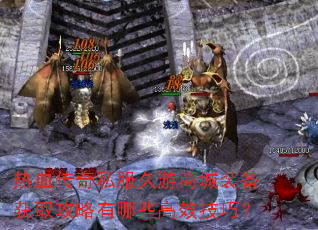 热血传奇私服久游商城装备获取攻略有哪些高效技巧? 热血传奇私服久游商城装备获取攻略有哪些高效技巧?