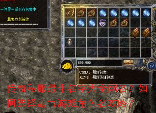 传奇私服最牛名字大全网名?如何选择霸气游戏角色名攻略? 传奇私服最牛名字大全网名?如何选择霸气游戏角色名攻略?