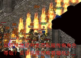 如何快速提升变态私服传奇角色等级?装备获取攻略有哪些? 如何快速提升变态私服传奇角色等级?装备获取攻略有哪些?