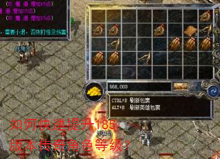 如何快速提升185版本传奇角色等级? 如何快速提升185版本传奇角色等级?