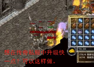 想在传奇私服中升级快一点?可以这样做。 想在传奇私服中升级快一点?可以这样做。