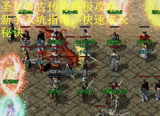 圣皇复古传奇终极攻略：新手入坑指南，快速成长秘诀