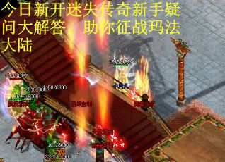 今日新开迷失传奇新手疑问大解答，助你征战玛法大陆