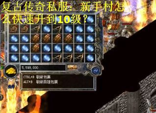 复古传奇私服：新手村怎么快速升到10级？