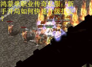 鸿蒙单职业传奇私服：新手开局如何快速升级打宝？