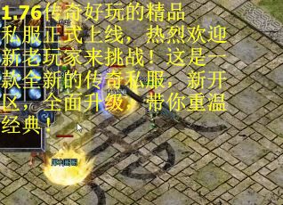 1.76传奇好玩的精品私服正式上线，热烈欢迎新老玩家来挑战！这是一款全新的传奇私服，新开区，全面升级，带你重温经典！